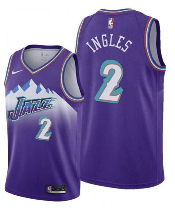 Joe Ingles Basketball Jersey #2 Utah Jazz Snow Mountain Edition