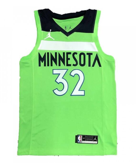 Karl-Anthony Towns Basketball Jersey #32 Minnesota Timberwolves Fluorescent Green Flyer Edition