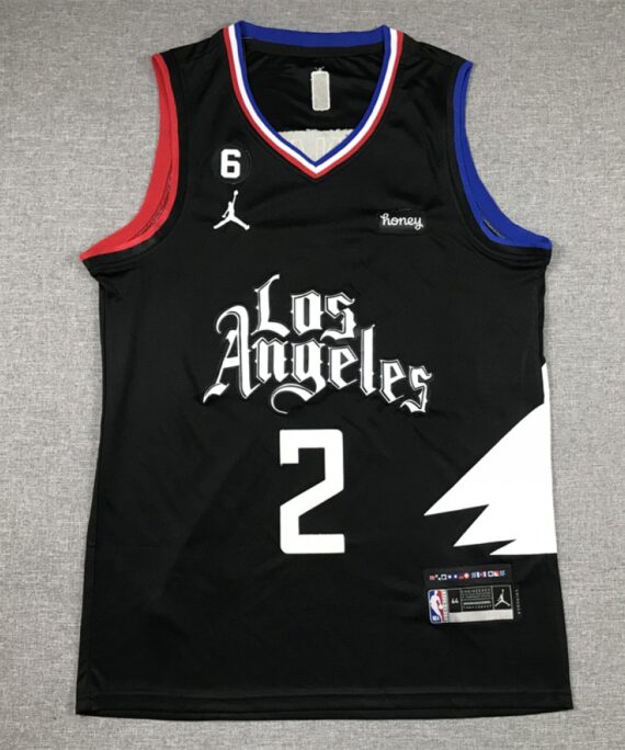 Kawhi Leonard Basketball Jersey #2 Los Angeles Clippers Statement Edition Black