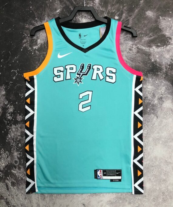Kawhi Leonard Basketball Jersey #2 San Antonio Spurs 2023 City Edition Green