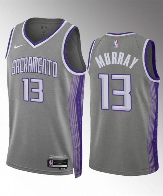Keegan Murray Basketball Jersey #13 Sacramento Kings 2023 Gray City Edition