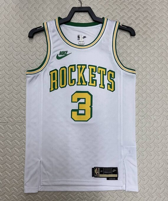 Kevin Porter Jr. Basketball Jersey #3 Houston Rockets 2023 White Classic Edition