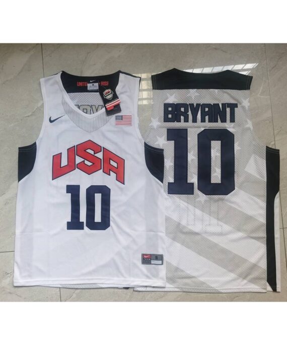 Kobe Bryant Basketball Jersey #10 Dream Team White