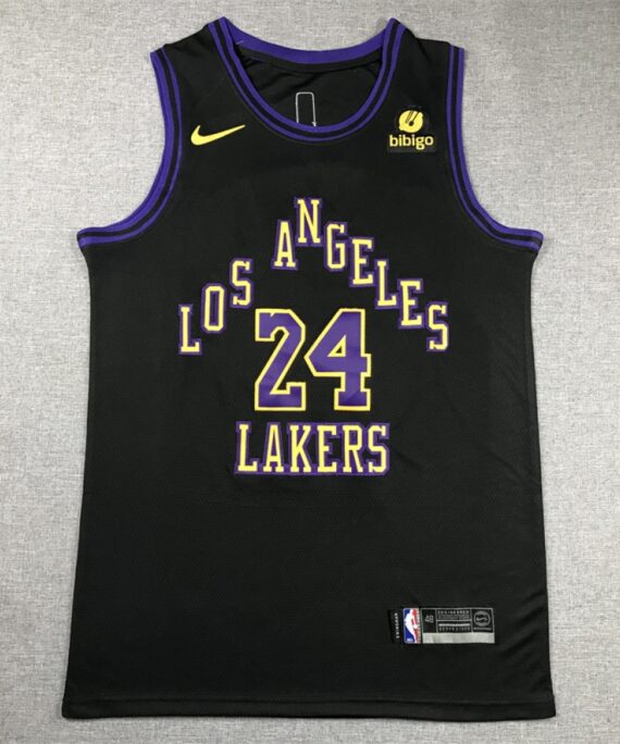 Kobe Bryant Basketball Jersey #24 Los Angeles Lakers 2024 City Edition Black