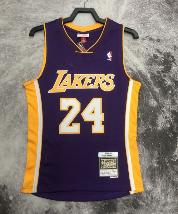 Kobe Bryant Basketball Jersey #24 Los Angeles Lakers 2009 Purple V-Neck