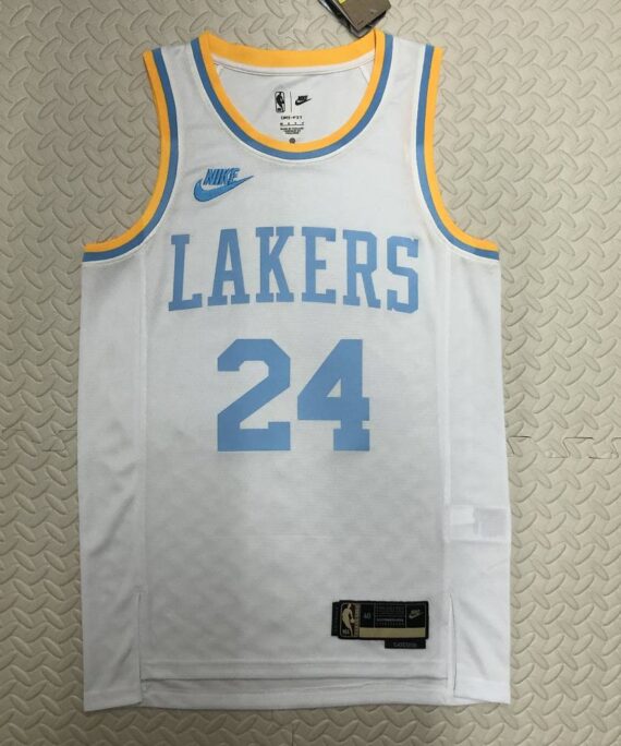 Kobe Bryant Basketball Jersey #24 Los Angeles Lakers 2023 White Classic Edition