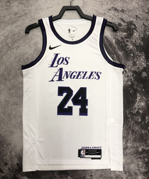 Kobe Bryant Basketball Jersey #24 Los Angeles Lakers 2023 City Edition White