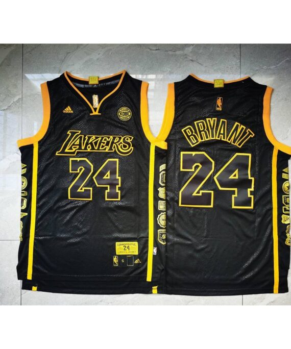 Kobe Bryant Basketball Jersey #24 Los Angeles Lakers Black Retirement Edition