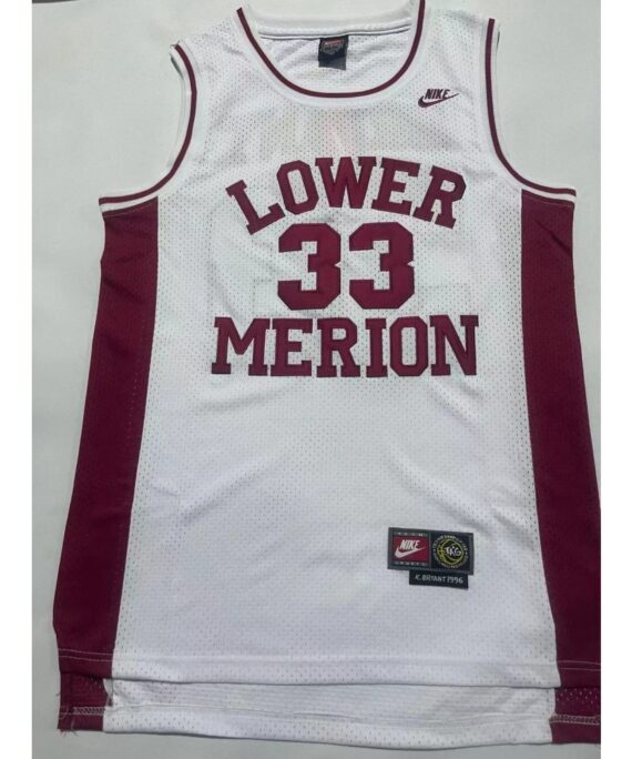 Kobe Bryant Basketball Jersey #33 Los Angeles Lakers White Classic Edition High School