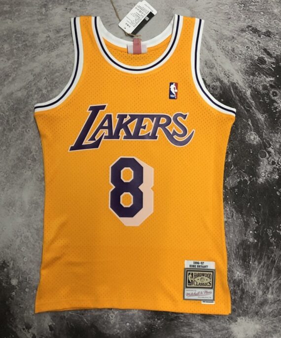 Kobe Bryant Basketball Jersey #8 Los Angeles Lakers 1997 Classic Edition Yellow