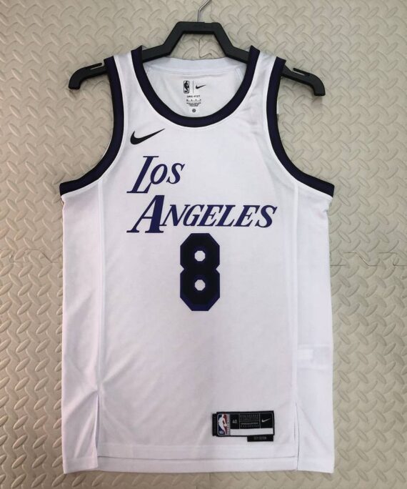 Kobe Bryant Basketball Jersey #8 Los Angeles Lakers 2023 White City Edition