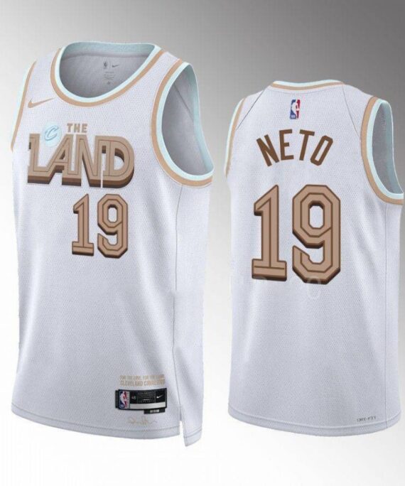 Raul Neto Basketball Jersey #19 Cleveland Cavaliers 2022-23 City Edition White