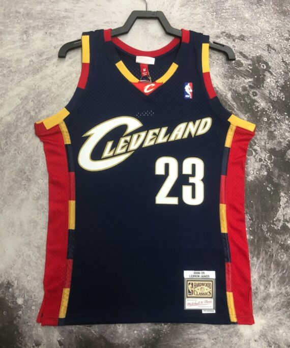Lebron James Basketball Jersey #23 Cleveland Cavaliers 2008/09 Navy Blue