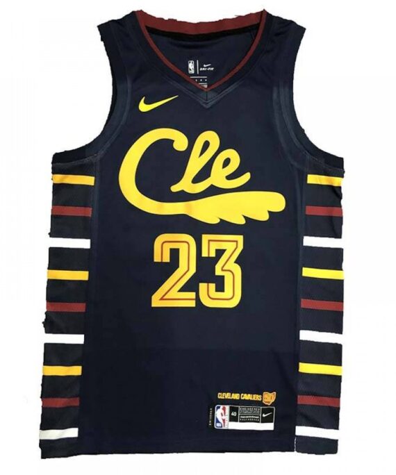 LeBron James Basketball Jersey #23 Cleveland Cavaliers Black Stripes Edition