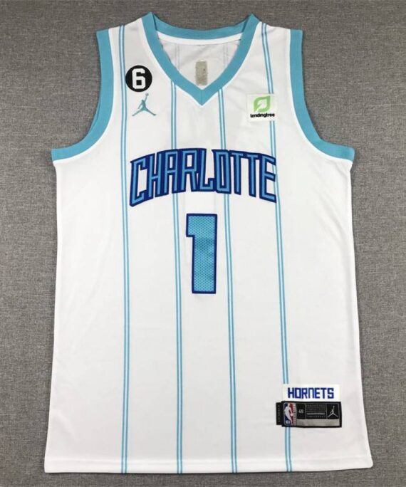 Lonzo Ball Basketball Jersey #1 Charlotte Hornets White