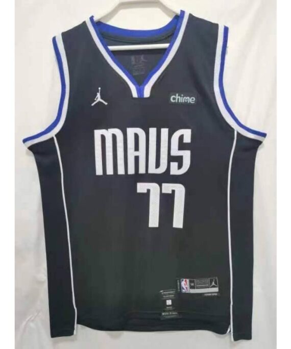 Luka Doncic Basketball Jersey #77 Dallas Mavericks 22/23 Black