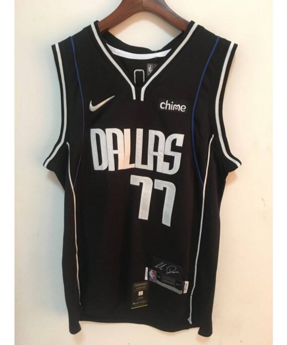 Luka DonÄić Basketball Jersey #77 Dallas Mavericks Black Glory Edition