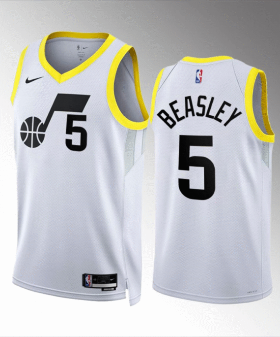 Malik Beasley Basketball Jersey #5 Utah Jazz 2023 White