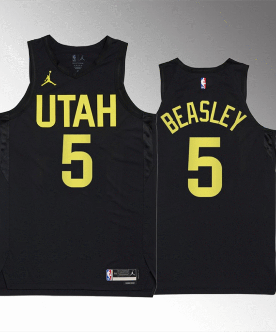 Malik Beasley Basketball Jersey #5 Utah Jazz 2023 Black