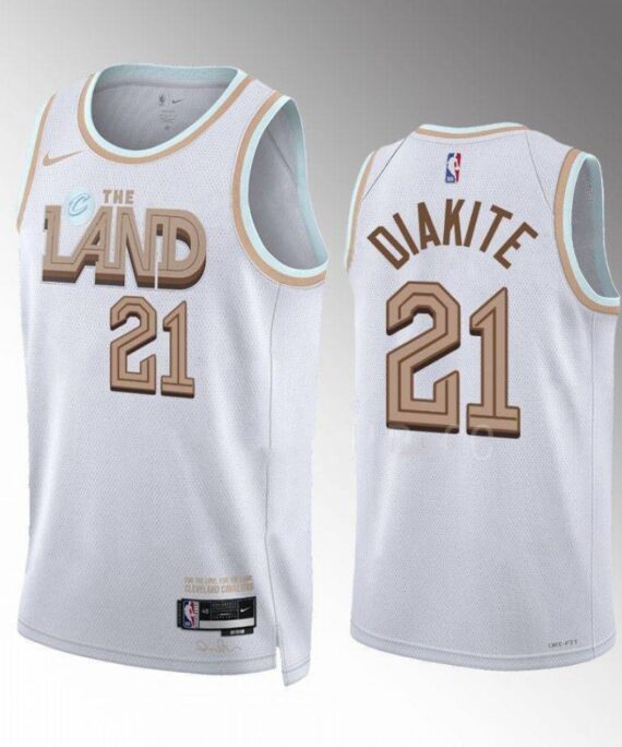 Mamadi Diakite Basketball Jersey #21 Cleveland Cavaliers 2022-23 White City Edition