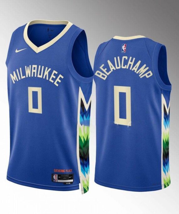 Marjon Beauchamp Basketball Jersey #0 Milwaukee Bucks 2022-23 Blue City Edition