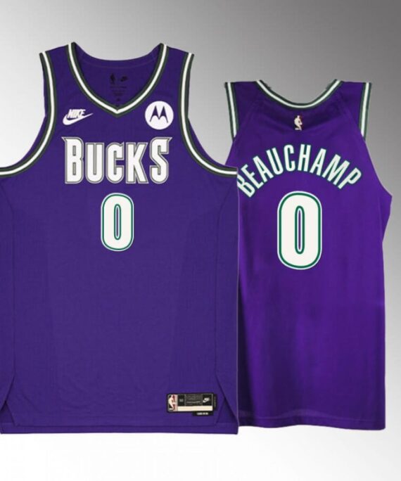 MarJon Beauchamp Basketball Jersey #0 Milwaukee Bucks 2023 Purple Classic Edition