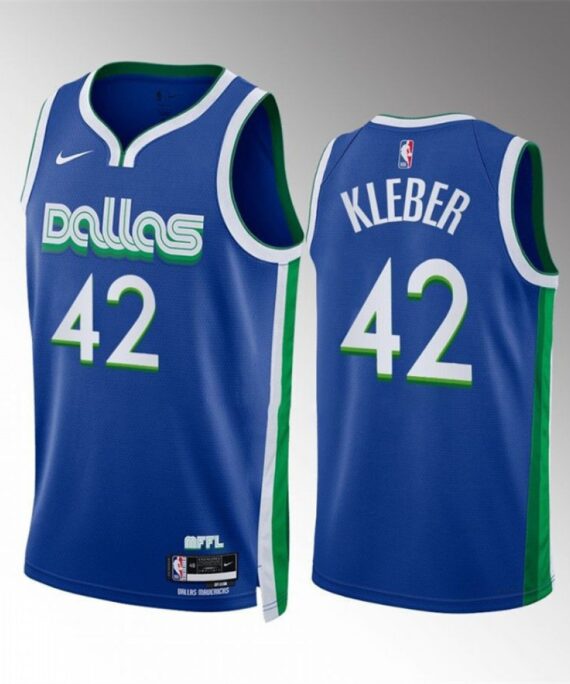 Maxi Kleber Basketball Jersey #42 Dallas Mavericks 2023 Blue City Edition
