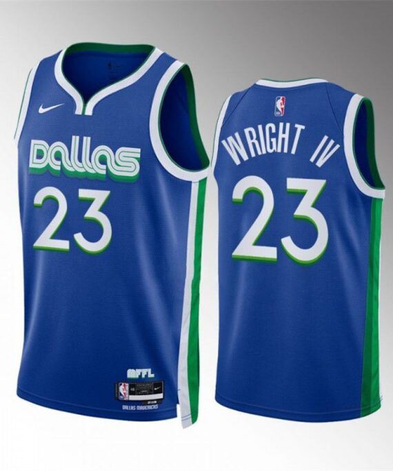 Mckinley Wright Iv Basketball Jersey #23 Dallas Mavericks 2023 Blue City Edition