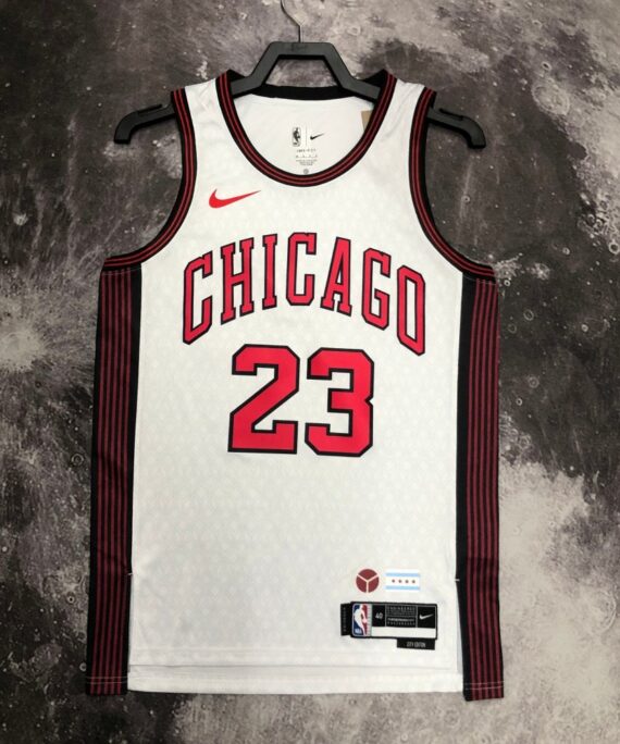 Michael Jordan Basketball Jersey #23 Chicago Bulls 2023 White City Edition