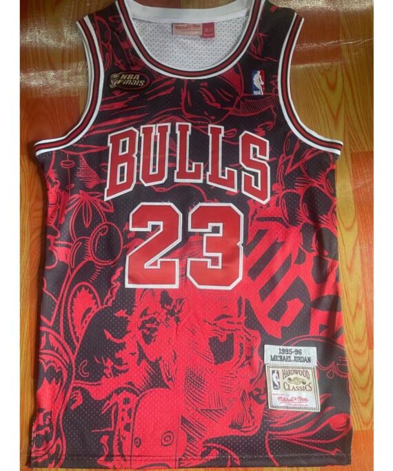 Michael Jordan Basketball Jersey #23 Chicago Bulls Red Stamped Classic Edition