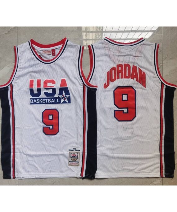 Michael Jordan Basketball Jersey #9 USA Dream Team White