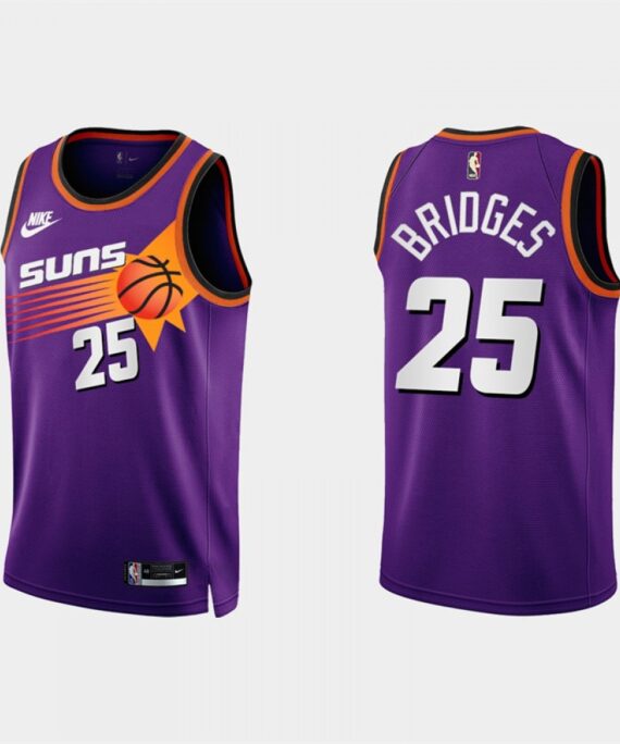 Mikal Bridges Basketball Jersey #25 Phoenix Suns 2023 Purple Classic Edition
