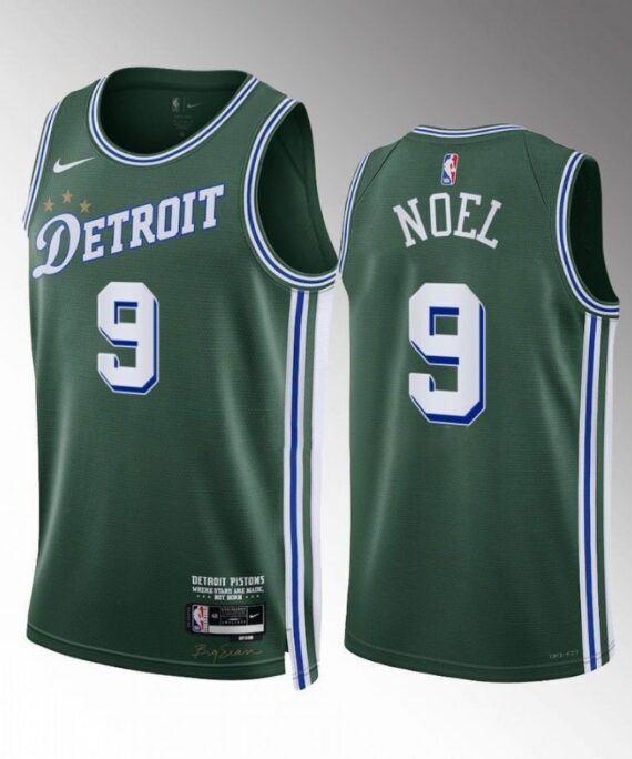 Nerlens Noel Basketball Jersey #9 Detroit Pistons 2022-23 Green City Edition