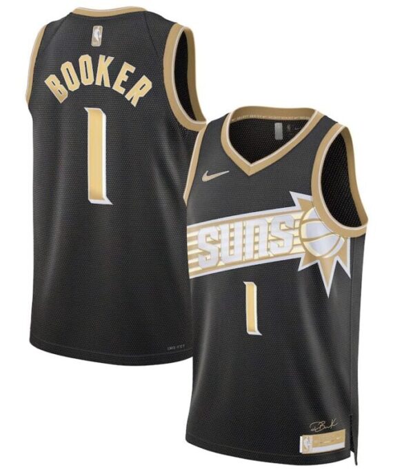 Devin Booker Basketball #1 Jersey NBA Black Select Series 2024
