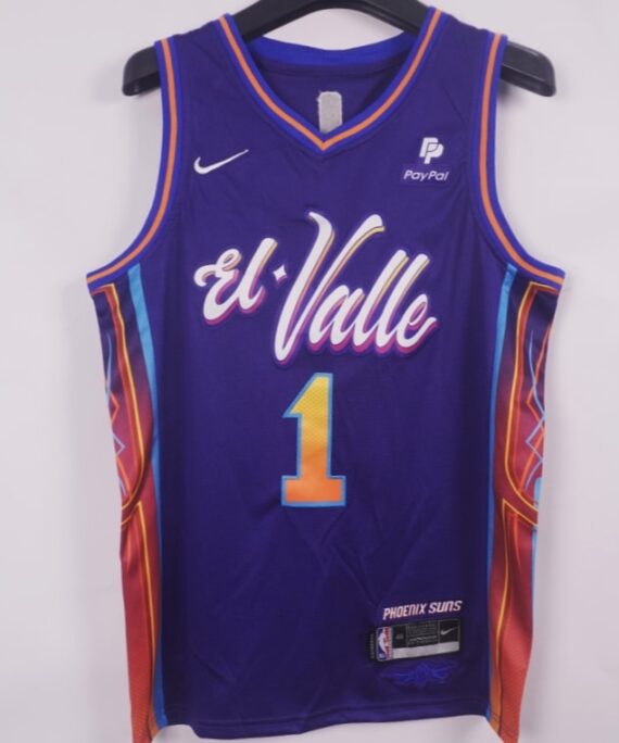 Devin Booker Basketball #1 Jersey Suns The City 2024