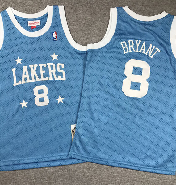 Kobe Bryant Basketball #8 Jersey Los Angeles Lakers MPLS Blue