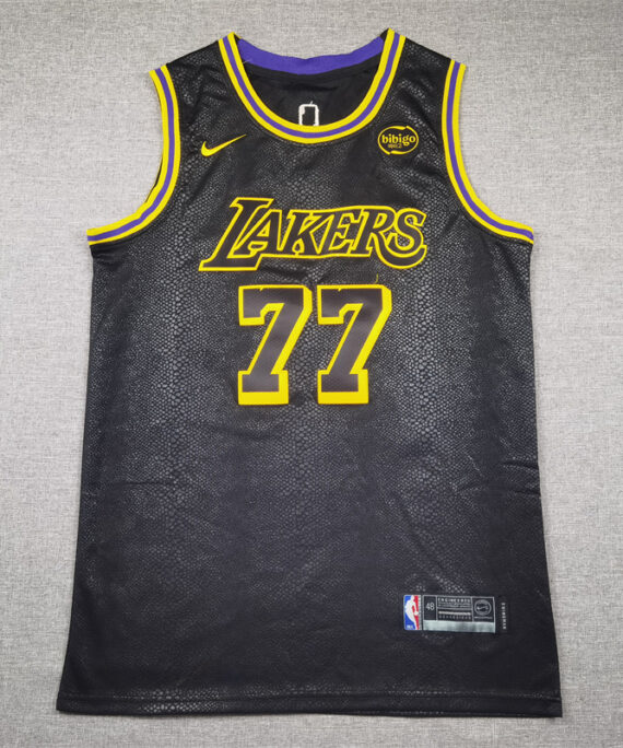 Luka Doncic Basketball #77 Jersey Los Angeles Lakers Black Mamba (Special)