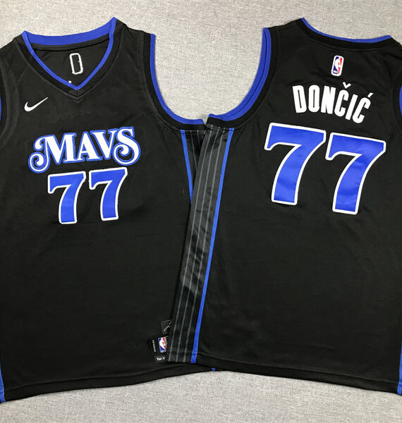 Luka Doncic Basketball #77 Jersey Mavericks The City 2024