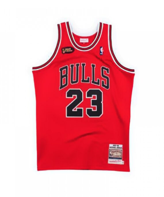 Michael Jordan Basketball Jersey #23 Chicago Bulls 97/98 Red Mitchell & Ness Champion Edition