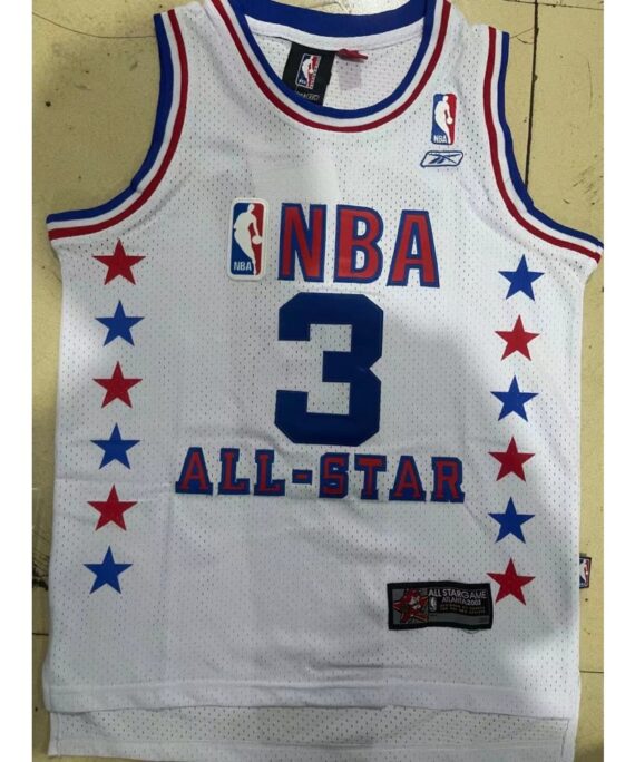 Allen Iverson Basketball #3 Jersey All-Star 2003 White Classic Edition Child