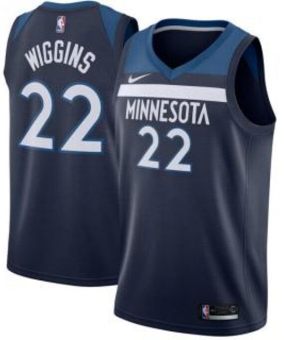 Andrew Wiggins Basketball Jersey #22 Minnesota Timberwolves 17/18 Navy Blue Icon