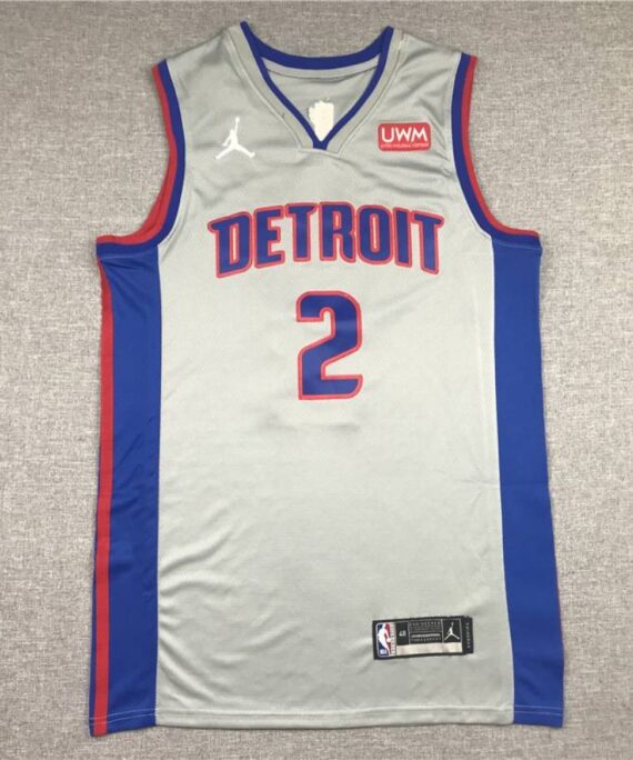 Cade Cunningham Basketball Jersey #2 Detroit Pistons Gray