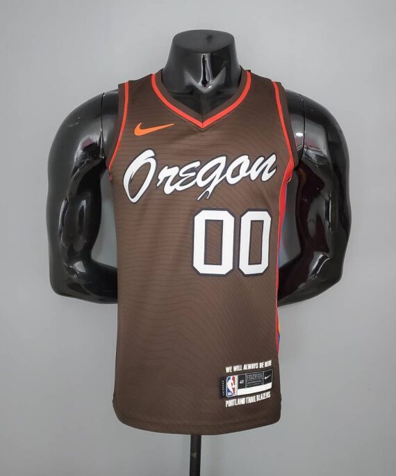 Carmelo Anthony Basketball Jersey#00 Portland Trail Blazers 2021 Brown City Edition