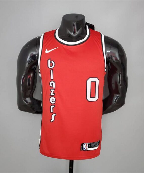 Damian Lillard Basketball Jersey #0 Portland Trailblazers Classic Edition Red
