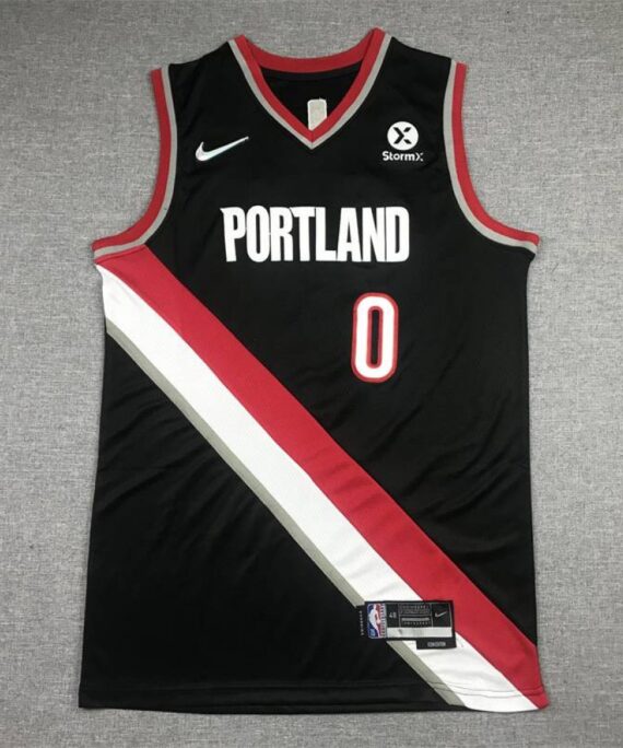 Damian Lillard Basketball Jersey #0 Portland Trailblazers Icon New Black