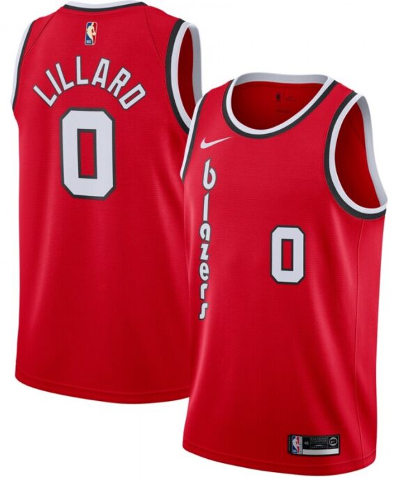 Damian Lillard Basketball Jersey #0 Portland Trail Blazers 2019/20 Red Classic Edition