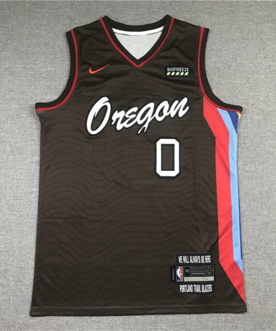 Damian Lillard Basketball Jersey #0 Portland Trail Blazers City Edition Black