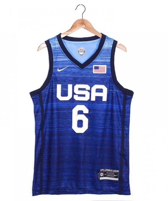 Damian Lillard Basketball Jersey #6 USA 2021 Olympic Edition Blue