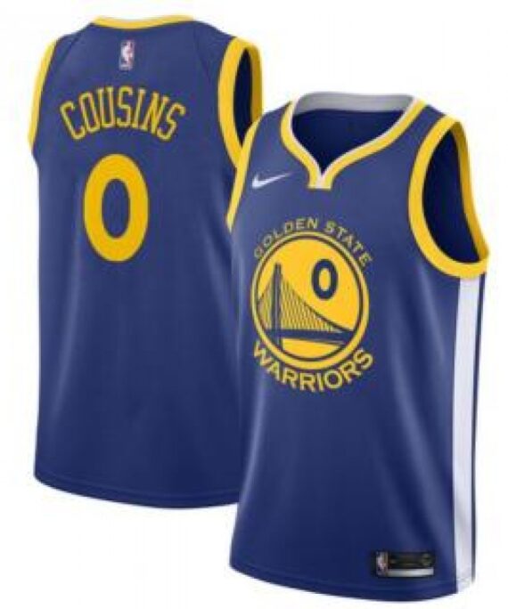 DeMarcus Cousins Basketball #0 Jersey Golden State Warriors 18/19 Blue Icon Edition