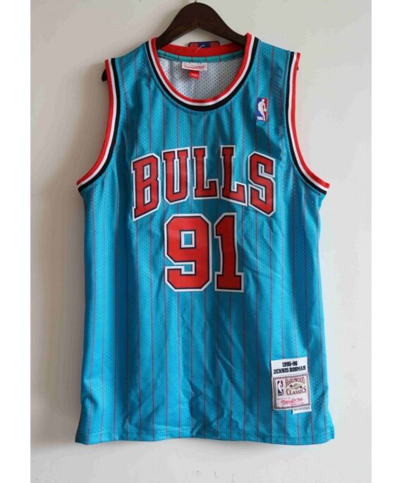 Dennis Rodman Basketball Jersey #91 Chicago Bulls Blue